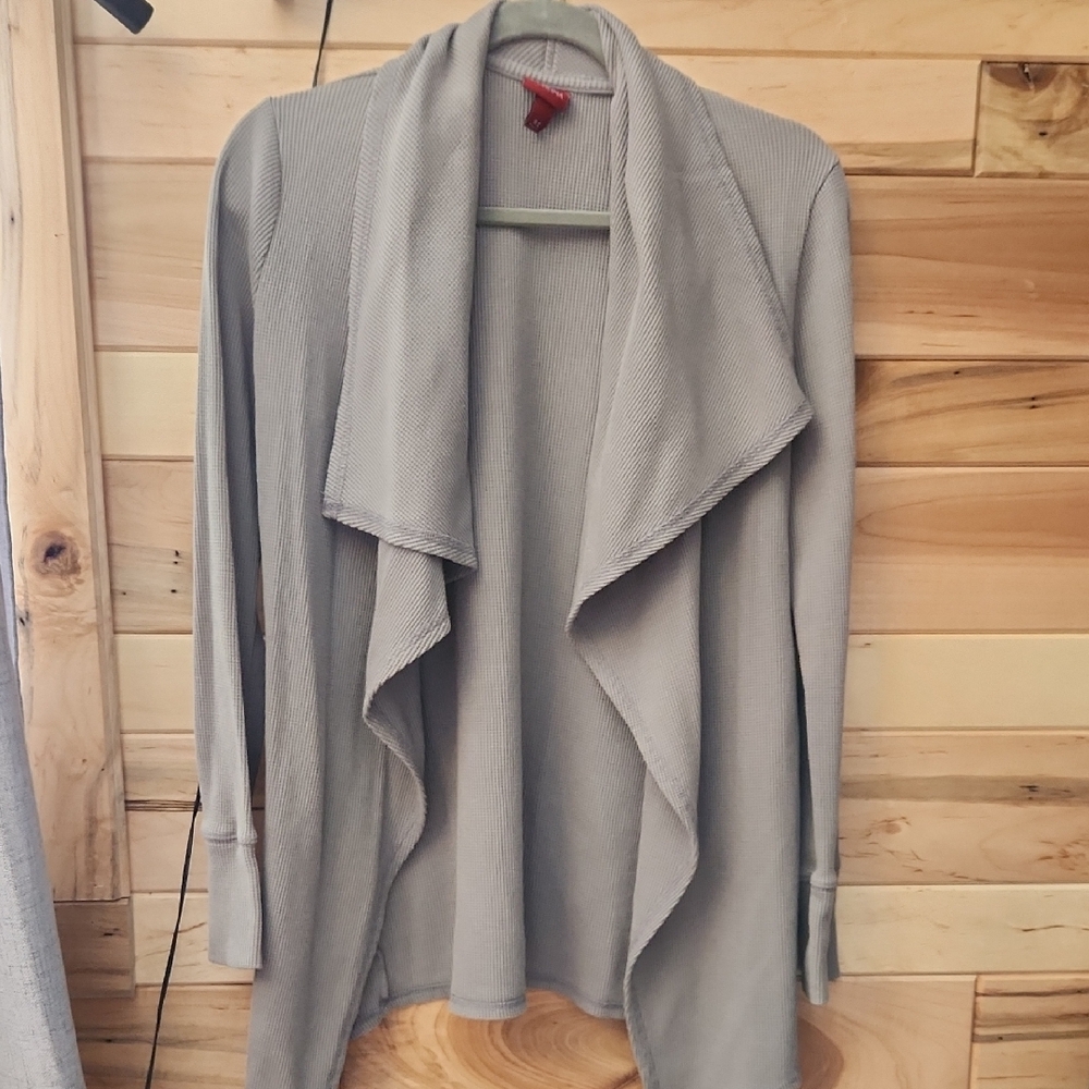 Gray Draped Cardigan